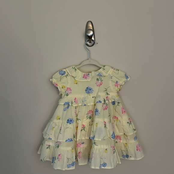 Janie and Jack Baby Girl Floral Tiered Ruffle Dress 3-6 Months - Picture 2 of 8